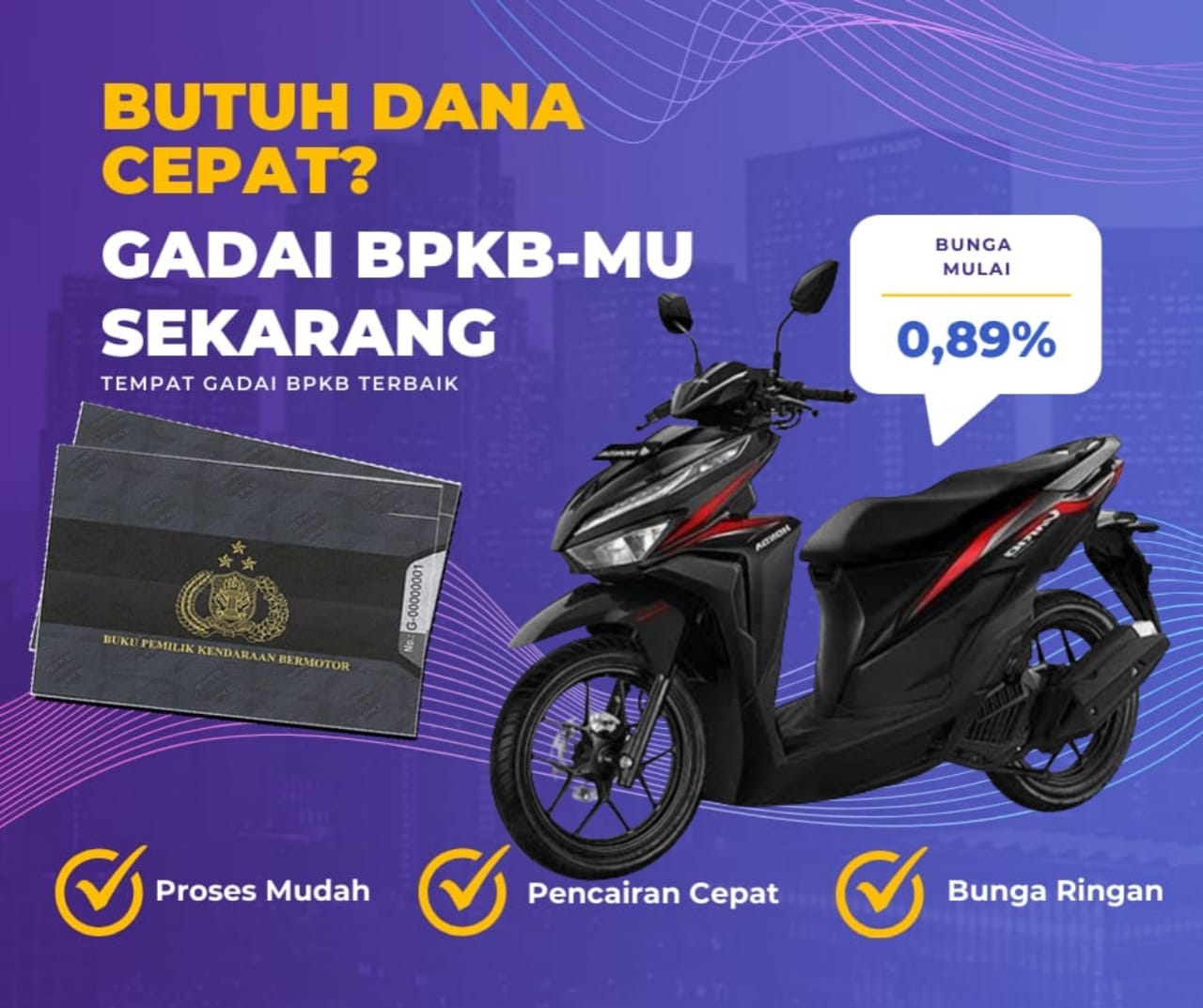 Kredit Jaminan Bpkb Motor Honda Vario 125 Espcbs Dapat Dana Berapa? Seperti Ini Simulasinya